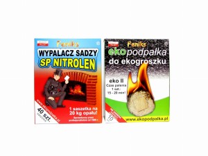 Ekopodpałka do ekogroszku 10 szt. + Wypalacz sadzy SP Nitrolen 40 saszetek