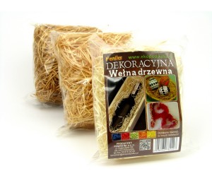 Dekoracyjna wełna drzewna 30 g - NATURALNA